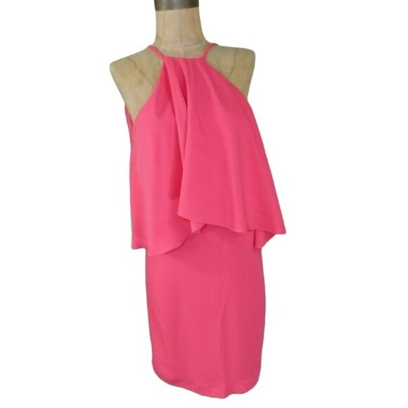Trina Turk Size S Small Hot Pink Gladiator Style Lined Dress - Picture 2 of 3